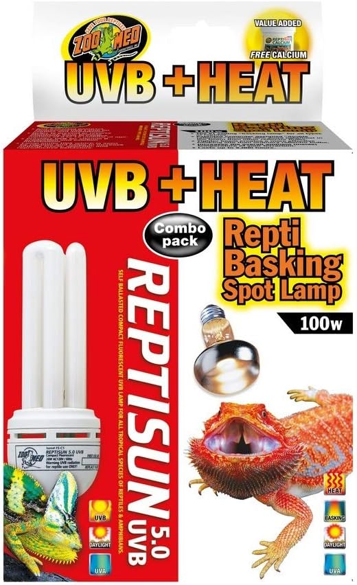 Zoo Med Heat & UVB Combo Pack, 100 Watt