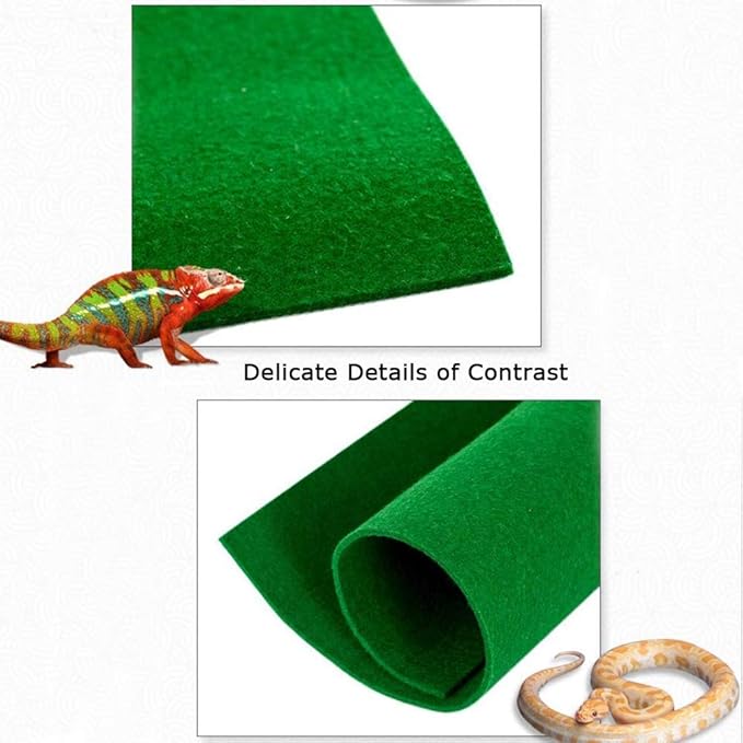 Tfwadmx 39" X 20" Reptile Carpet Mat Substrate Liner Bedding Reptile Supplies for Terrarium Lizards Snakes Bearded Dragon Gecko Chamelon Turtles Iguana (2 Pack)