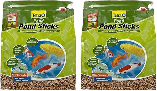 TetraPond Pond Sticks, Healthy Nutrition for Goldfish and Koi (Pack of 2)