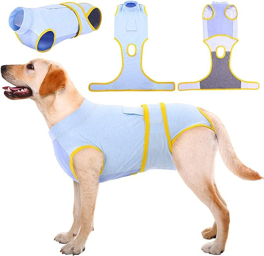 Kuoser Recovery Suit for Dogs Cats After Surgery, Professional Pet Recovery Shirt Dog Abdominal Wounds Bandages, Substitute E-Collar & Cone,Prevent Licking Dog Onesies Pet Surgery Recovery Suit