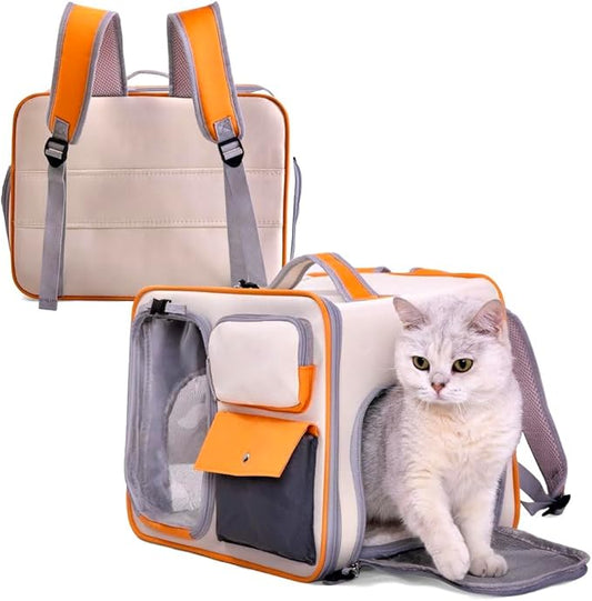 Pet Carrier Airline Approved - Comfortable and Spacious Dog and Cat Carrier - Soft Dog Travel Bag with Pockets and Padded Straps - Breathable Pet Carrier for Small Dogs/Cats/Rabbits and More