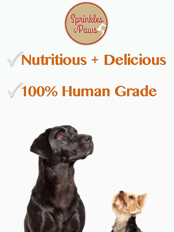 Sprinkles & Paws Chicken Bone Broth and Beef Liver Powder for Dogs | Dog Food Topper Helps Eating and Appetite | All Natural Free of Preservatives Rich in Protein and Vitamins