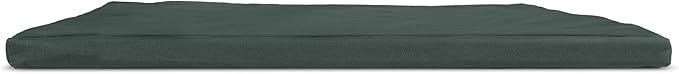 Furhaven Water-Resistant Dog Bed for Small Dogs w/ Removable Washable Cover, Perfect for Crates & Kennels, For Dogs Up to 25 lbs - Two-Tone Reversible Crate Pad - Green/Gray, Small