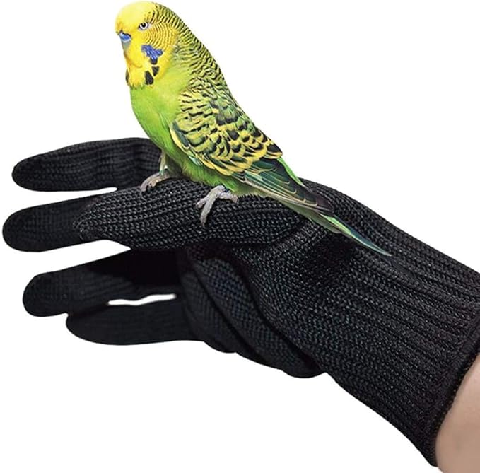 Bird Training Anti-Bite Gloves, Small Animal Handling Gloves, Chewing Protective Gloves for Small Animal Pet Squirrels Hamster Parrotlets Cockatiels Finch Macaw (1 Pair)