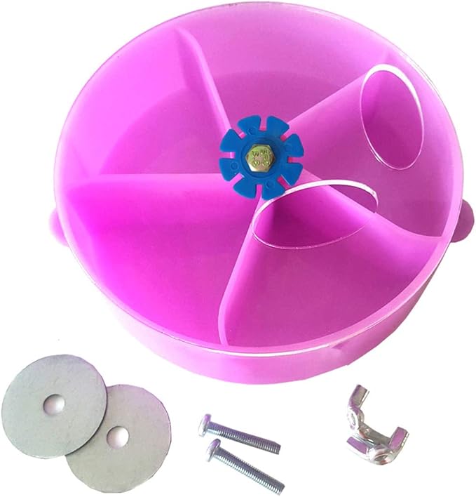 Bird Creative Foraging System Wheel Seed Food Ball Rotate Training Toy for Small and Medium Parrots Parakeet Cockatiel Conure (PURPLE)