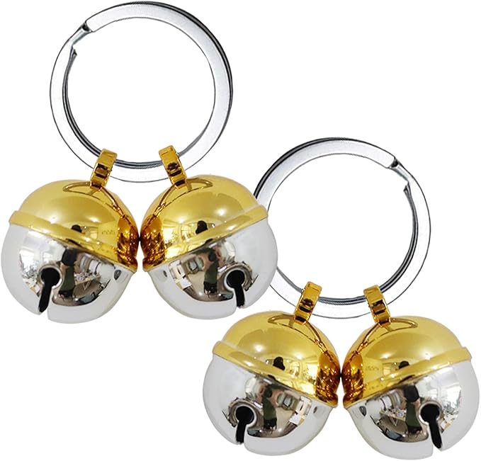 Cat Bells, 4 Loud Copper Collar Bells for Cat Dog Pet Tracker Training(mix color)