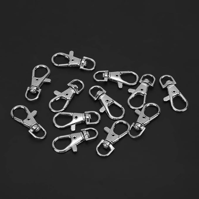 Pssopp 12Pcs Pet Birds Cage Metal Hook Clip Iron Anti-Escape Pet Bird Cage Door Buckle Lock Claw Snap Hook