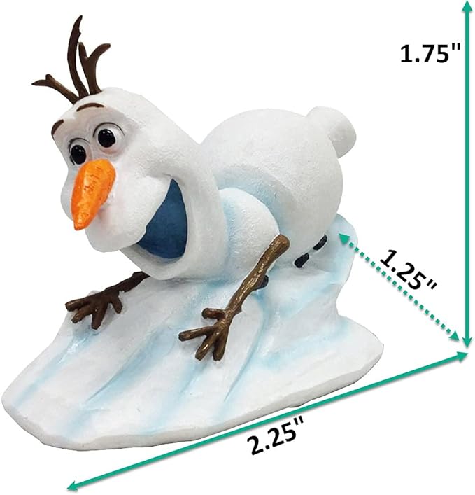 PENN-PLAX Disney’s Frozen Officially Licensed Aquarium Ornament – Sliding Olaf – Mini Size