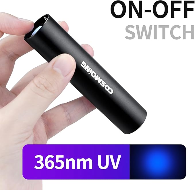 UV Flashlight USB Rechargeable, 365nm Black Light (2 Pack), Mini & Powerful Ultraviolet Flashlight Portable Detector for Pet Urine, Cat Dog Stains, Scorpion, Bed Bug