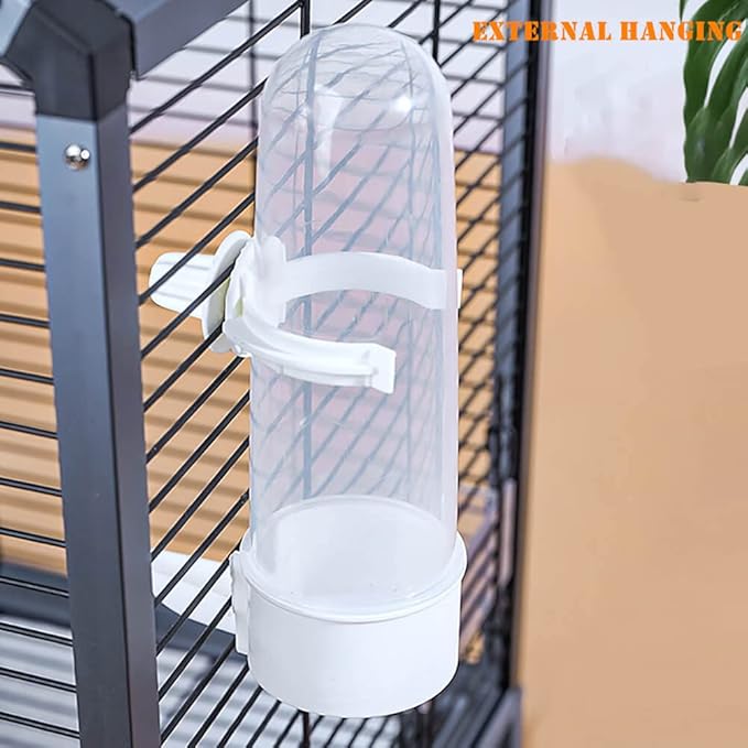 Bird Water Feeder, 8.45 Fl Oz Parrot Water Dispenser, Bird Cage Suspended Automatic Water Dispenser, Pet Bird Feeders for Parakeet Budgie Cockatiel Lovebirds Canary Finch (1 PCS)