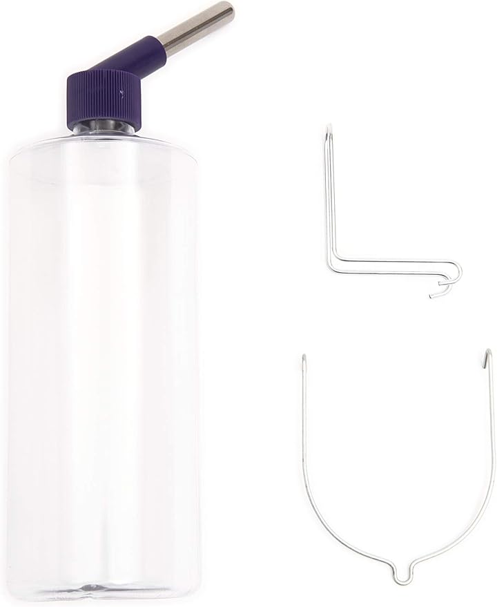 Lixit Standard Cage Water Bottles for Rabbits, Ferrets, Guinea Pigs, Hamsters, Rats, Mice and other Small Animal's (32 Ounce, Clear)