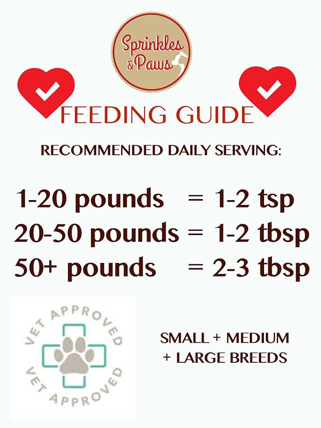 Sprinkles & Paws Chicken Bone Broth and Beef Liver Powder for Dogs | Dog Food Topper Helps Eating and Appetite | All Natural Free of Preservatives Rich in Protein and Vitamins