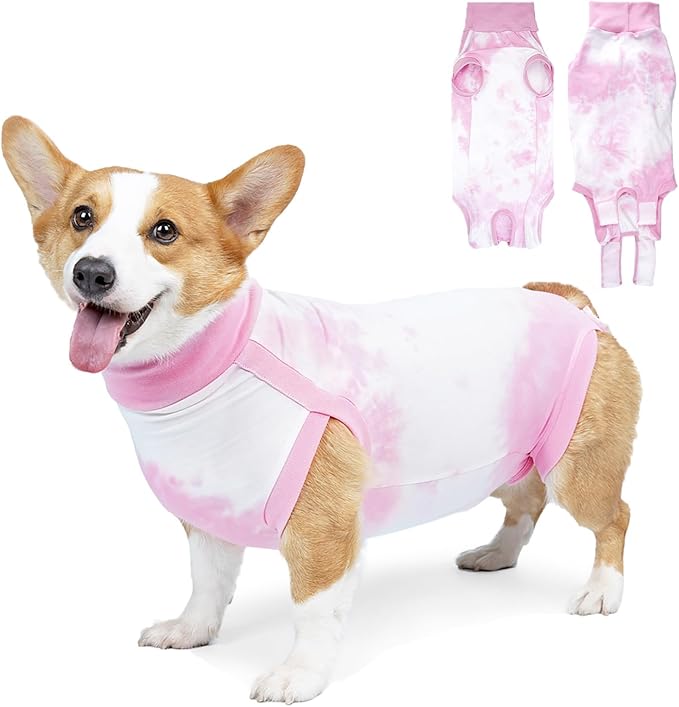 Lianzimau Dog Recovery Suit,Spay Suit for Female dog,E-Collar Cone Alternative After Surgery Anti-Licking,Neuter Suit for Male Dogs,Dog Surgical Suit for Abdominal Wounds Dog Onesie Body Suits