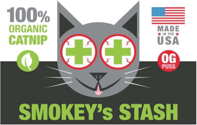 Smokey's Stash Cat Catnip Spray and Dried Organic Catnip combo maximum potency cat nip bundle