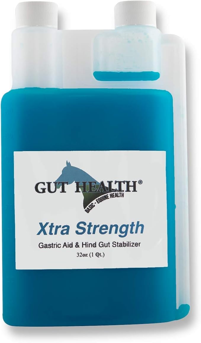 Gut Health Horse Feed Supplement - Xtra Strength Top Dress (1 Quart) - Ulcer Aid for Horses That Promotes Improved Mood, Coat, Hoof Growth, and Weight Gain