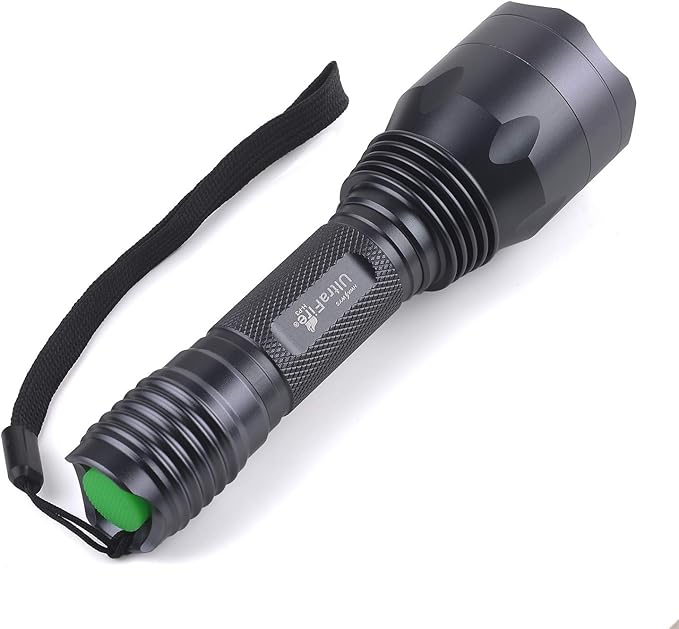 ULTRAFIRE UV Black Light Flashlight for Curing UV Glue, Powerful 395 nm LED Blacklight Flashlights, Pet Stain Detector for Dog Urine, Dye Detector H-P3