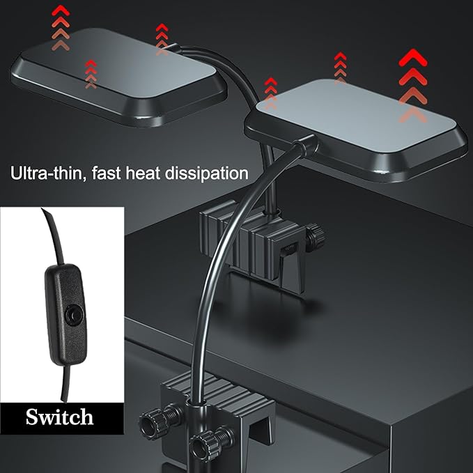 Carefree Fish Aquarium LED Light RA 92 USB 5V Fish Tank Clip Light 5730 8W 2PCS