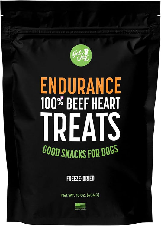 Freeze Dried Superfood 100% Beef Heart Dog Treats, 16 Ounce Bag, Single Ingredient Organ Meat, High Protein, Heart Health, Energy, Muscle Repair, Grain Free, Gluten Free, Made in USA