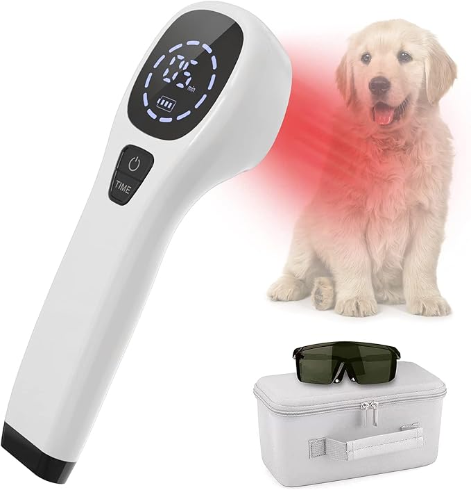 Handheld Red Light Therapy for Dogs,Cold Laser Therapy Device for Dogs and Pets, Portable Low-Level-Laser Therapy Vet Device for Pain Relief,Itching Skin & Wound Care in Dogs, Cats, Horses (White2.0)