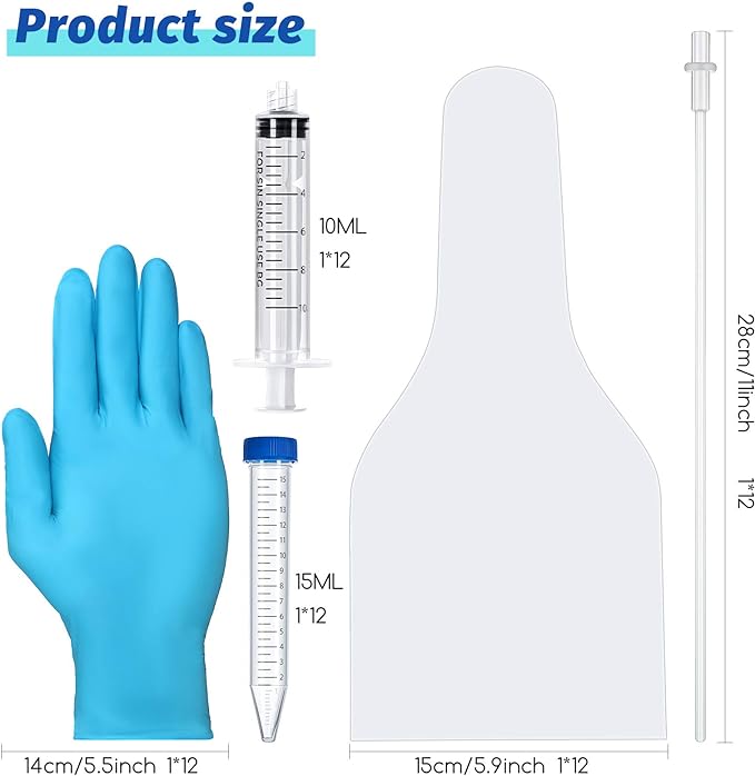 Weewooday 60 Pieces AI Artificial Insemination Dog Breeding Kit Artificially Inseminate Dog Kit Disposable Canine Artificial Insemination Cones Dog Semen Collection Bag for Dog Pet Breeding