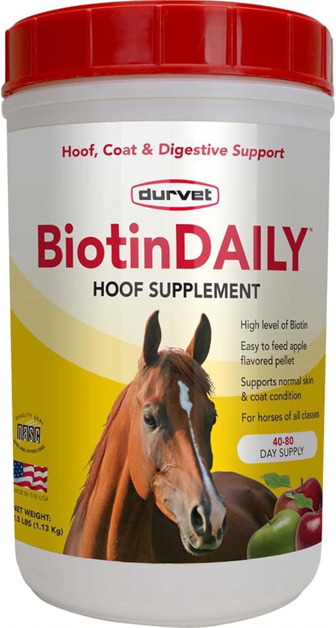 Durvet 01 0027 Biotin Daily Horse Hoof Care, 2.5 lb