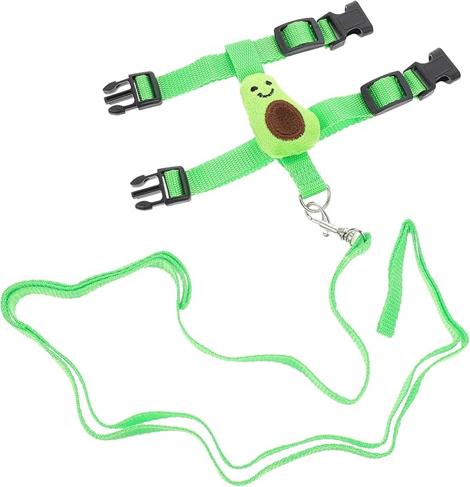 1 Set Rabbit Leash Hedgehog Avocado Leash Mini Pig Harness Ferret Walking Vest Bunny Harness and Leash for Rabbits Rabbit Harness kit Bunny Harness Large Polyester pet Hamster