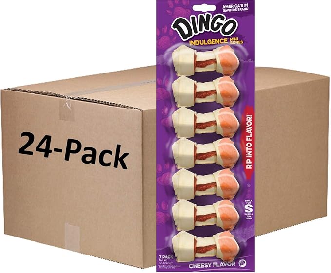 Dingo Non-China Mini Rawhide Bones for Small/Toy Dogs