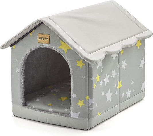 Jiupety Cozy Pet Bed House, Indoor/Outdoor Pet House, XL Size for Medium and Large Dog, Warm Cave Sleeping Nest Bed for Cats and Dogs, Gray