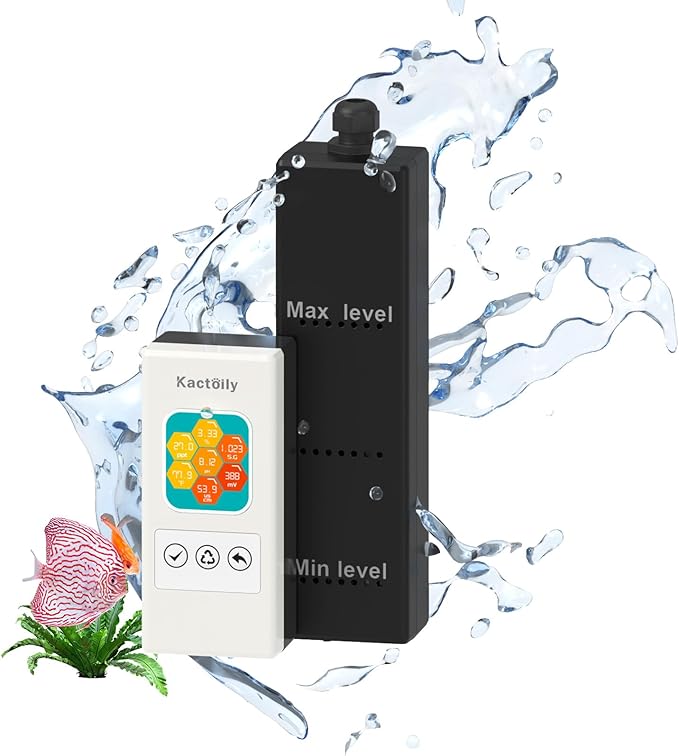 Split Style 7 in 1 Professional Fish Tank Water Quality Tester, PH Meter,TDS Meter, EC Meter, Salinity Tester, S.G Meter, Temperature, ORP Meter, Real-Time Monitoring on The Same Screen