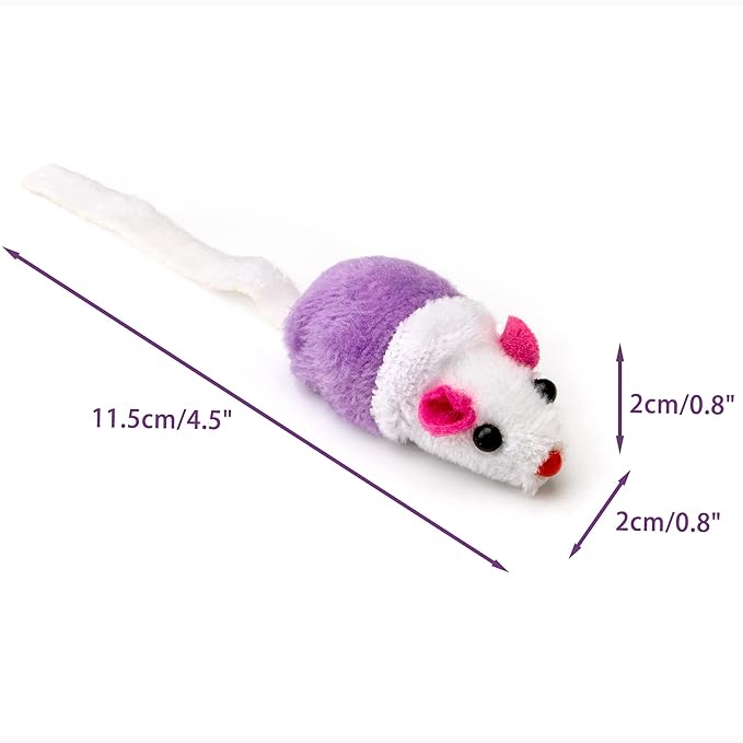 CHIWAVA 36 Pack 1.8 Inch Small Interactive Cat Toys Mice with Catnip Rattle Sound Mouse for Indoor Cats Kitten Play