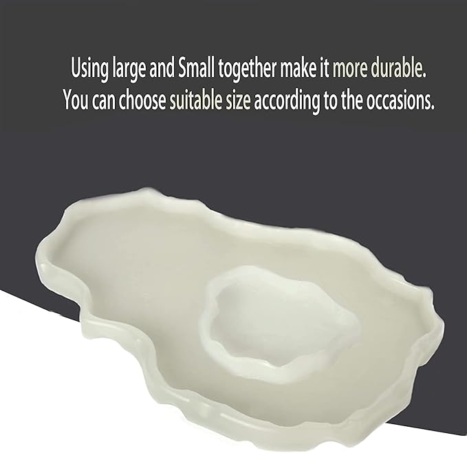 Tfwadmx Reptile Food and Water Bowl Set Luminous Bearded Dragon Dishes Tortoise Feeder Lizard Habitat Large and Small Amphibian Feeding Plates Terrarium DéCor for Turtle Gecko Snake Tegu Iguana 2 Pcs