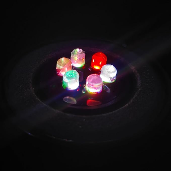 NICREW Multi-Colored LED Aquarium Bubbling Stone Disk, Round Fish Tank Bubbler with Auto Color Changing LEDs