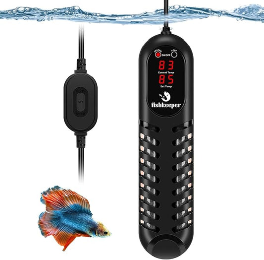 Aquarium Heater, 300W/500W/800W Submersible Fish Tank Heater Double Quartz Explosion-Proof with LED Screen & Multi-Protection, for 60-160 Gallon Freshwater & Saltwater Tank