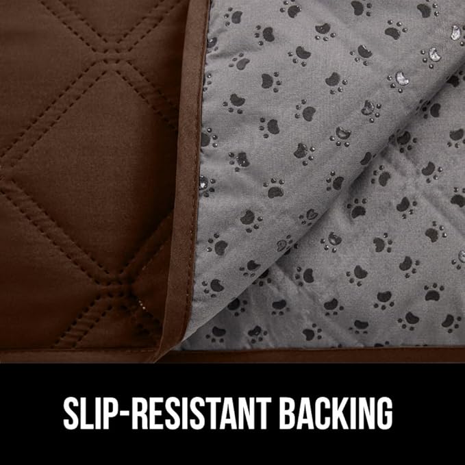 Gorilla Grip 100% Waterproof Dog Blanket 82x102, Pet Friendly Throw Essential for Large Dogs, Tear and Slip Resistant Leakproof Washable Couch Cushion Protector Cover for Indoor Furniture, Chocolate