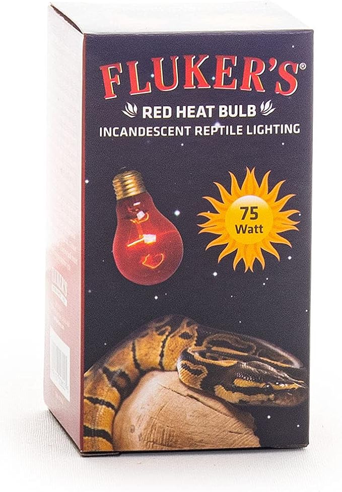 Fluker's Incandescent Red Heat Bulbs for Reptiles, 75 Watt