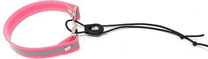 Sparky Pet Co - Surefit ECollar Replacement Strap - Bungee Dog Collar - Waterproof - Adjustable - Secure Nexus Wheel Lock -for Electronic Training & Invisible Fence Systems -1"(Reflective Pink)