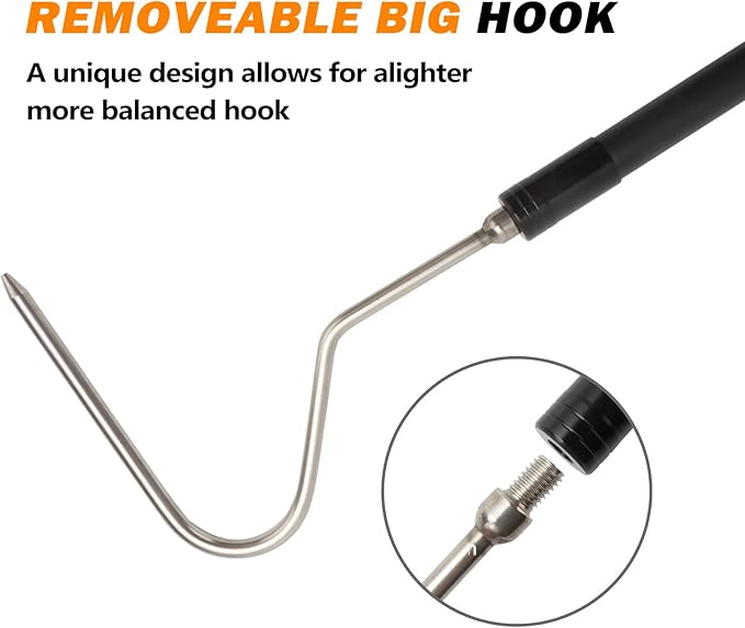 44 inch Snake Hook Catcher Stick Tongs Grabber Handling Tool Kit for Rattlesnakes Python Copperhead Removal Catching