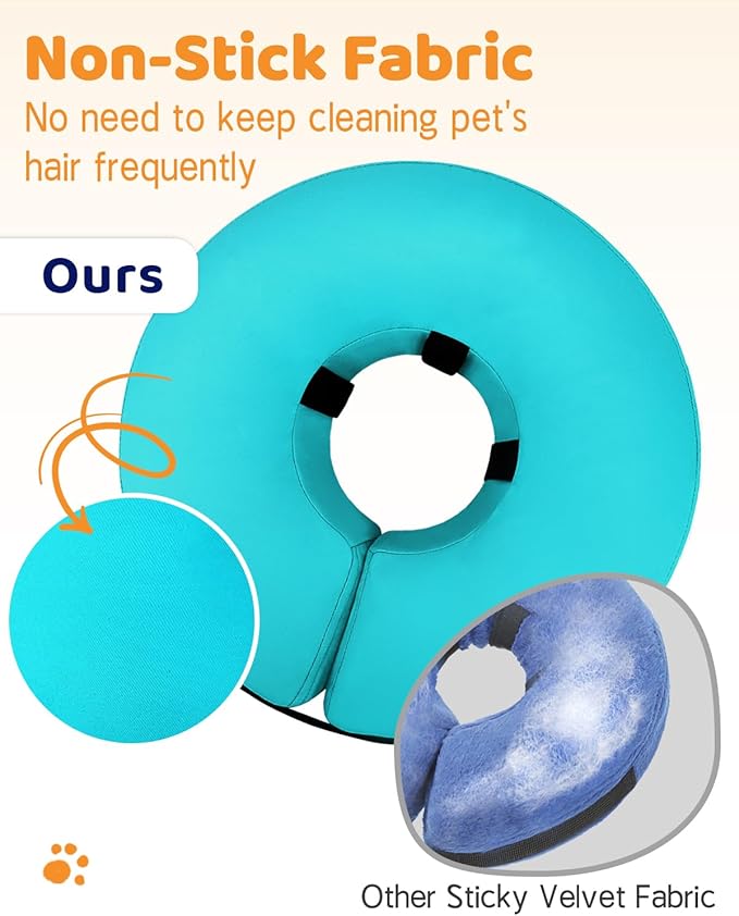 Supet Inflatable Dog Cone Collar for Small Dogs Puppies Cats, Soft Cone for Dogs Cats to Stop Licking, E Collar Dog Neck Donut Dog Cone Alternative After Surgery