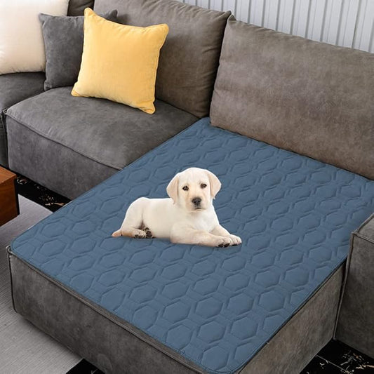 Waterproof and non-slip Dog Bed Cover and Pet Blanket Sofa Pet Bed Mat ，car Incontinence Mattress Protectors Furniture Couch Cover for Most Cats Dogs, Pets<40x50- Navy Blue>