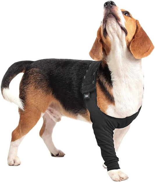 Suitical Recovery Sleeve for Dogs | Front Leg Protection After Surgery | Dog Leg Sleeve to Stop Licking | Machine Washable | Chest Circumference 17.7”- 24.0” | Sleeve Length 9.1” | S | Single Sleeve