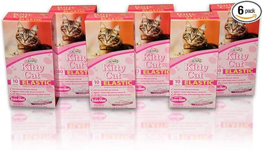 Alfapet litter box bags liners Disposable, Elastic, 60 Count For Large, X-Large, Giant, Extra-Giant Size Litter Boxes- With Sta-Put Technology Firm, Easy Fit Clever Waste Cleaners, Pack of 6