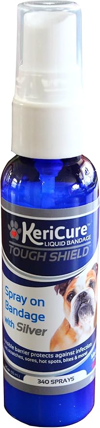 Tough Shield Liquid Bandage, 2oz spray on liquid bandage for pets, dogs, cats and small animal skin and wound care, Woman Owned Small Business, Made in The USA
