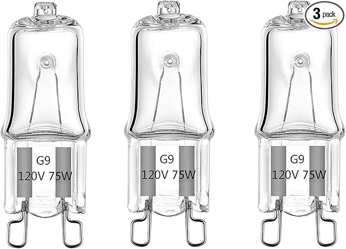 3 Pack UVA UVB Reptile Light Halogen Bulbs Beads Heat Lamp (75 Watt) Clear