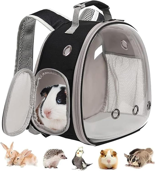 Guinea Pig Backpack, Space Capsule Bubble Window Small Animal Backpack for Guinea Pig, Bird Bunny Rabbit