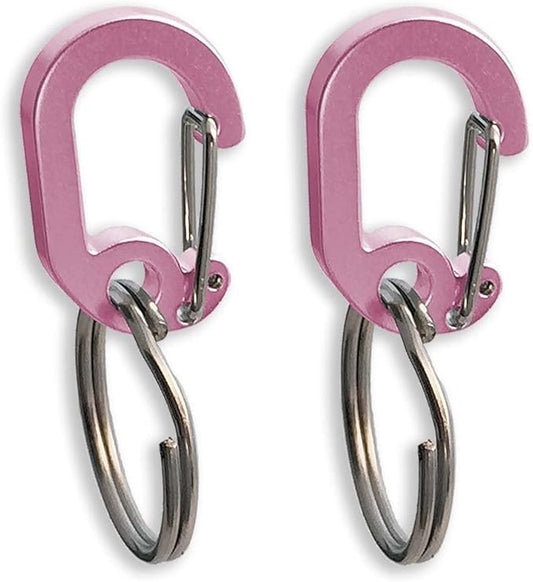 LuckyPet Klippy Pet Tag Quick Clips - Efficient Pet Tag Clips for Collars - Secure ID Tags with Quick Clips - Cat & Dog Collar Rings for Pet Safety - Easy Attachment and Removal - Pink, 2 Pack