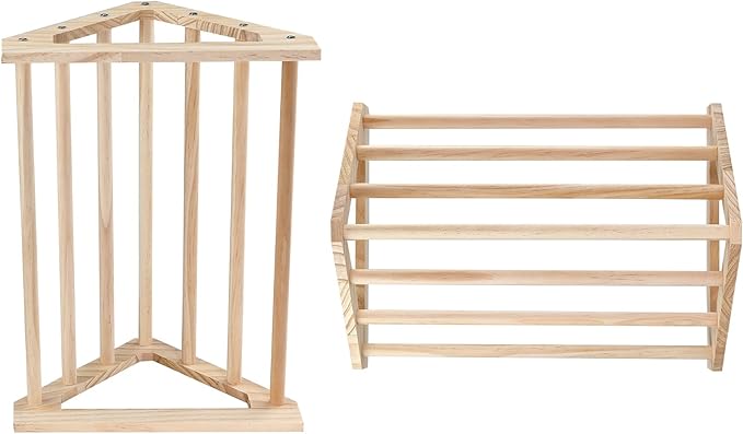 Chicken Perch Strong Pine Wooden Chick Jungle Gym Roosting Bar, Chick Perch Toys for Coop and Brooder for Large Bird Baby Chicks Parrot Hens (Large)