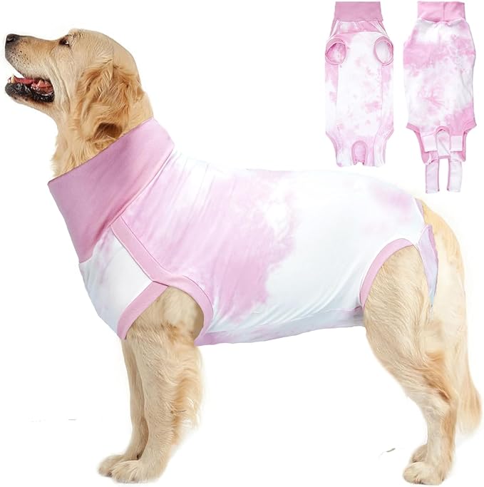 LIANZIMAU Dog Recovery Suit,Spay Suit for Female dog,E-Collar Cone Alternative After Surgery Anti-Licking,Neuter Suit for Male Dogs,Dog Surgical Suit for Abdominal Wounds Dog Onesie Body Suits