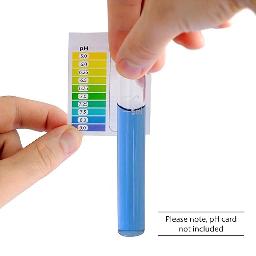 Glass Test Tubes with Leak-Proof Screw Caps and 5 ml Mark, 6 pcs, for Aquarium Water Checks (85mm)
