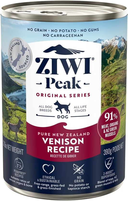 ZIWI Peak Canned Wet Dog Food – All Natural, High Protein, Grain Free, Limited Ingredient, with Superfoods 13.75 Ounce (Pack of 12)