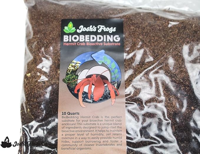 Josh's Frogs Hermit Crab BioBedding Bioactive Substrate (10 Quart (Sand Needed))